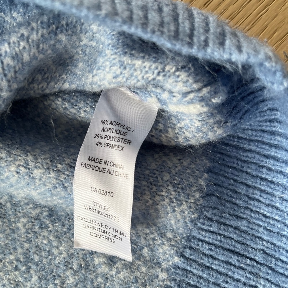 Ricki's Pale Blue Heathered Knit Pullover - Picture 3 of 4